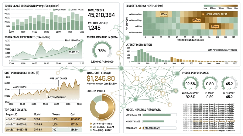 LLM cost breakdown neural network visualization