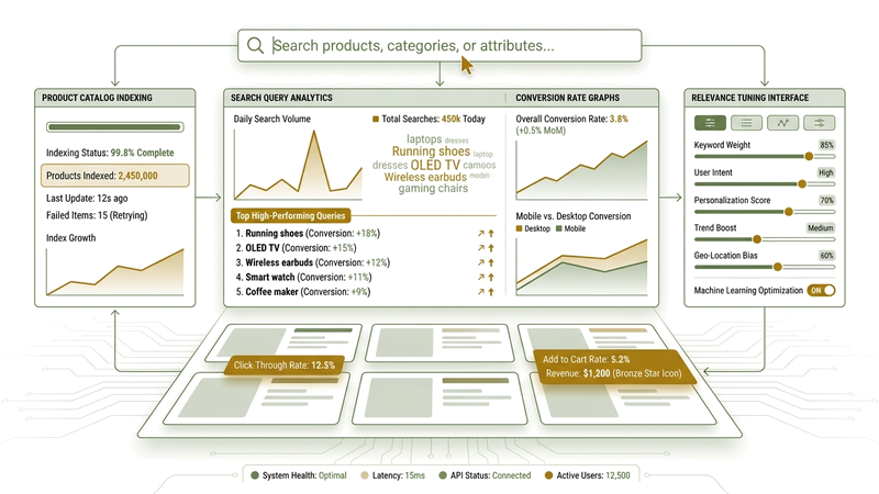 Search conversion optimization analytics dashboard