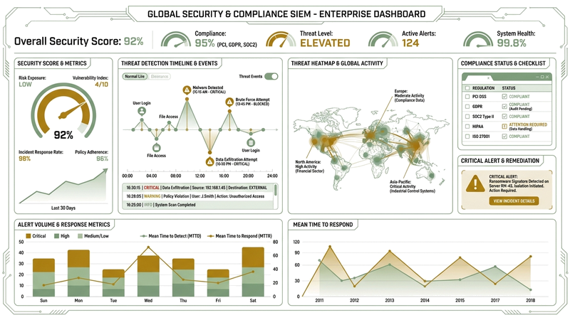 SIEM implementation timeline security dashboard