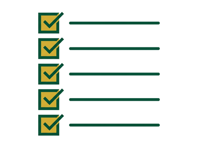 Validation and testing phase: checklist with all items complete