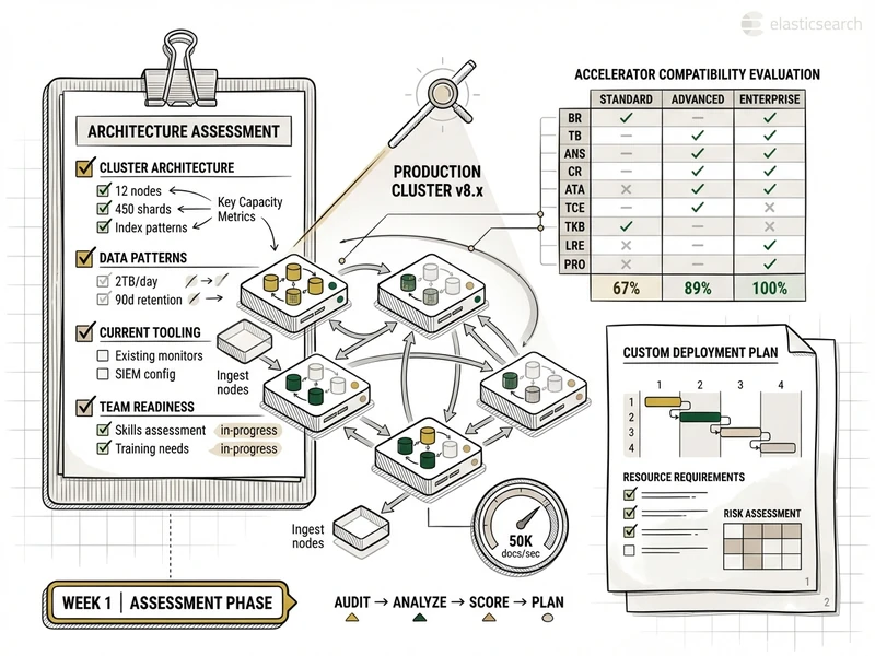 Accelerator assessment phase: cluster audit, compatibility analysis, and custom deployment plan